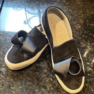 Nine West Black Slip-On Shoes with Bow Accent